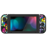 PlayVital Watercolour Splash Protective Case for NS, Soft TPU Slim Case Cover for NS Joycon Console with Colorful ABXY Direction Button Caps - NTU6016G2