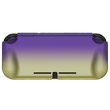 PlayVital ZealProtect Protective Case for Nintendo Switch Lite, Hard Shell Ergonomic Grip Cover for Switch Lite with Screen Protector & Thumb Grip Caps & Button Caps - Gradient Purple Yellow - PSLYP3015