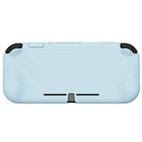 PlayVital ZealProtect Protective Case for Nintendo Switch Lite, Hard Shell Ergonomic Grip Cover for Switch Lite with Screen Protector & Thumb Grip Caps & Button Caps - Heaven Blue - PSLYP3018