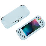 PlayVital ZealProtect Protective Case for Nintendo Switch Lite, Hard Shell Ergonomic Grip Cover for Switch Lite with Screen Protector & Thumb Grip Caps & Button Caps - Heaven Blue - PSLYP3018
