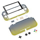 PlayVital ZealProtect Protective Case for Nintendo Switch Lite, Hard Shell Ergonomic Grip Cover for Switch Lite w/Screen Protector & Thumb Grip Caps & Button Caps - Gradient Black Yellow - PSLYP3014