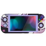 PlayVital ZealProtect Protective Case for Nintendo Switch Lite, Hard Shell Ergonomic Grip Cover for Switch Lite w/Screen Protector & Thumb Grip Caps & Button Caps - Neko Mecha - PSLYR003