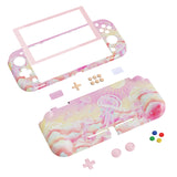 PlayVital ZealProtect Protective Case for Nintendo Switch Lite, Hard Shell Ergonomic Grip Cover for Switch Lite w/Screen Protector & Thumb Grip Caps & Button Caps - Pinky Jellyfish Heaven - PSLYR001