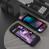 PlayVital ZealProtect Soft Protective Case for Nintendo Switch, Flexible Cover for Switch with Tempered Glass Screen Protector & Thumb Grips & ABXY Direction Button Caps - Dancing Notes - RNSYV6049
