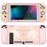 PlayVital ZealProtect Soft Protective Case for Nintendo Switch, Flexible Cover for Switch with Tempered Glass Screen Protector & Thumb Grips & ABXY Direction Button Caps - Magic Wings - RNSYV6054