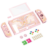 PlayVital ZealProtect Soft Protective Case for Nintendo Switch, Flexible Cover for Switch with Tempered Glass Screen Protector & Thumb Grips & ABXY Direction Button Caps - Magic Wings - RNSYV6054