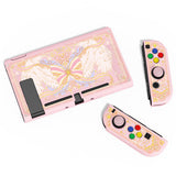 PlayVital ZealProtect Soft Protective Case for Nintendo Switch, Flexible Cover for Switch with Tempered Glass Screen Protector & Thumb Grips & ABXY Direction Button Caps - Magic Wings - RNSYV6054