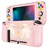 PlayVital ZealProtect Soft Protective Case for Nintendo Switch, Flexible Cover for Switch with Tempered Glass Screen Protector & Thumb Grips & ABXY Direction Button Caps - Magic Wings - RNSYV6054