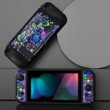 PlayVital ZealProtect Soft Protective Case for Nintendo Switch, Flexible Cover for Switch with Tempered Glass Screen Protector & Thumb Grips & ABXY Direction Button Caps - Street Art - RNSYV6050