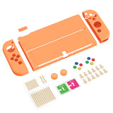 PlayVital ZealProtect Soft Protective Case for Nintendo Switch OLED, Flexible Protector Joycon Grip Cover for Nintendo Switch OLED with Thumb Grip Caps & ABXY Direction Button Caps - Apricot Yellow - XSOYM5011