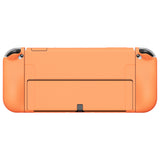 PlayVital ZealProtect Soft Protective Case for Nintendo Switch OLED, Flexible Protector Joycon Grip Cover for Nintendo Switch OLED with Thumb Grip Caps & ABXY Direction Button Caps - Apricot Yellow - XSOYM5011