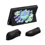 PlayVital ZealProtect Soft Protective Case for Switch OLED, Flexible Protector Joycon Grip Cover for Switch OLED with Thumb Grip Caps & ABXY Direction Button Caps - Shark Quest - XSOYV6030