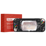 PlayVital ZealProtect Soft Protective Case for Switch OLED, Flexible Protector Joycon Grip Cover for Switch OLED with Thumb Grip Caps & ABXY Direction Button Caps - Silver Splatter - XSOYV6045