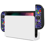 PlayVital ZealProtect Soft Protective Case for Switch OLED, Flexible Protector Joycon Grip Cover for Switch OLED with Thumb Grip Caps & ABXY Direction Button Caps - Street Art - XSOYV6041