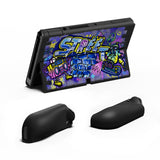 PlayVital ZealProtect Soft Protective Case for Switch OLED, Flexible Protector Joycon Grip Cover for Switch OLED with Thumb Grip Caps & ABXY Direction Button Caps - Street Art - XSOYV6041