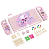 PlayVital ZealProtect Soft Protective Case for Switch OLED, Flexible Protector Joycon Grip Cover for Switch OLED with Thumb Grip Caps & ABXY Direction Button Caps - Celestial Serpent's Embrace - XSOYV6051