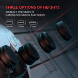 PlayVital 3 Height Armor Thumbs Cushion Caps Thumb Grips for ps5, for ps4, Thumbstick Grip Cover for Xbox Core Wireless Controller, Thumb Grip Caps for Xbox One, Elite Series 2, for Switch Pro - Black - PJM3067