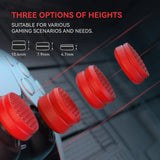 PlayVital 3 Height Armor Thumbs Cushion Caps Thumb Grips for ps5, for ps4, Thumbstick Grip Cover for Xbox Core Wireless Controller, Thumb Grip Caps for Xbox One, Elite Series 2, for Switch Pro - Passion Red - PJM3071