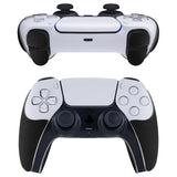 PlayVital Armored Edition Anti-Skid Sweat-Absorbent Controller Grip for PS5, Professional Textured Soft Rubber Pads Handle Grips for PS5 Controller with Shoulder Button Trigger Stickers - Black - PFPJ049