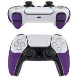 PlayVital Armored Edition Anti-Skid Sweat-Absorbent Controller Grip for PS5, Professional Textured Soft Rubber Pads Handle Grips for PS5 Controller with Shoulder Button Trigger Stickers -  Purple - PFPJ151