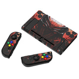 eXtremeRate PlayVital Spider Armor Back Cover for Nintendo Switch, NS Joycon Handheld Controller Protector Hard Shell, Dockable Protective Case with Colorful ABXY Direction Button Caps - NTT125
