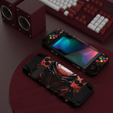 eXtremeRate PlayVital Spider Armor Back Cover for Nintendo Switch, NS Joycon Handheld Controller Protector Hard Shell, Dockable Protective Case with Colorful ABXY Direction Button Caps - NTT125