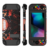 eXtremeRate PlayVital Spider Armor Back Cover for Nintendo Switch, NS Joycon Handheld Controller Protector Hard Shell, Dockable Protective Case with Colorful ABXY Direction Button Caps - NTT125