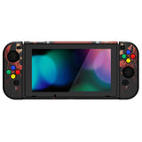 eXtremeRate PlayVital Spider Armor Back Cover for Nintendo Switch, NS Joycon Handheld Controller Protector Hard Shell, Dockable Protective Case with Colorful ABXY Direction Button Caps - NTT125