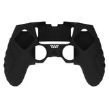 PlayVital Guardian Edition Anti-Slip Ergonomic Silicone Cover Case for ps5 Edge Controller, Soft Rubber Protector Skin for ps5 Edge Wireless Controller with Thumb Grip Caps - Black - EHPFP001