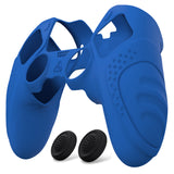 PlayVital Guardian Edition Anti-Slip Ergonomic Silicone Cover Case for ps5 Edge Controller, Soft Rubber Protector Skin for ps5 Edge Wireless Controller with Thumb Grip Caps - Blue - EHPFP008