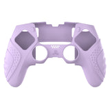 PlayVital Guardian Edition Anti-Slip Ergonomic Silicone Cover Case for ps5 Edge Controller, Soft Rubber Protector Skin for ps5 Edge Wireless Controller with Thumb Grip Caps - Mauve Purple - EHPFP005