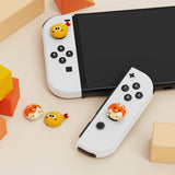 PlayVital Joystick Caps for Nintendo Switch, Thumbstick Caps for Switch Lite, Analog Cover for Joycon of Switch OLED, Thumb Grip Caps for Switch & Switch Lite & Switch OLED - Tempura and Takoyaki - NJM1209