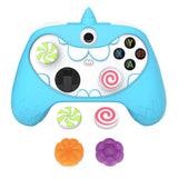 PlayVital MonoEye Monster Cute Silicone Cover for Xbox Series X/S Controller, Includes Joystick Caps and Stickers for Xbox Core Controller Anti-Slip Grip Case - Blue - GTTX3P004