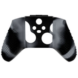 PlayVital New Hope Gray & Black 3D Studded Edition Anti-slip Silicone Cover Skin for Xbox Series X Controller, Soft Rubber Case Protector for Xbox Series S Controller with 6 Black Thumb Grip Caps - SDX3023