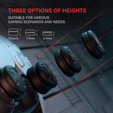 PlayVital 3 Height Razor Thumbs Cushion Caps Thumb Grips for ps5, for ps4, Thumbstick Grip Cover for Xbox Core Wireless Controller, Thumb Grip Caps for Xbox One, Elite Series 2, for Switch Pro - Black - PJM3057