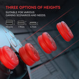 PlayVital 3 Height Razor Thumbs Cushion Caps Thumb Grips for ps5, for ps4, Thumbstick Grip Cover for Xbox Core Wireless Controller, Thumb Grip Caps for Xbox One, Elite Series 2, for Switch Pro - Passion Red - PJM3061