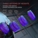 PlayVital 3 Height Razor Thumbs Cushion Caps Thumb Grips for ps5, for ps4, Thumbstick Grip Cover for Xbox Core Wireless Controller, Thumb Grip Caps for Xbox One, Elite Series 2, for Switch Pro - Purple - PJM3059