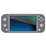 PlayVital Silicone Button Covers and Thumb Grip Set for Nintendo Switch/OLED Joycon/Switch Lite, ABXY Directional Key Button Caps for Nintendo Switch/OLED/Lite with Switch Lite D-Pad Button Cap - Pink - NJM3001