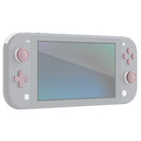 PlayVital Silicone Button Covers and Thumb Grip Set for Nintendo Switch/OLED Joycon/Switch Lite, ABXY Directional Key Button Caps for Nintendo Switch/OLED/Lite with Switch Lite D-Pad Button Cap - Pink - NJM3001