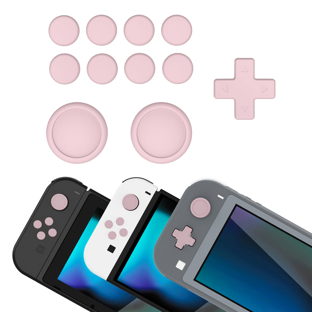 PlayVital Silicone Button Covers and Thumb Grip Set for Nintendo