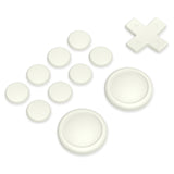 PlayVital Silicone Button Covers and Thumb Grip Set for Nintendo Switch/OLED Joycon/Switch Lite, ABXY Directional Key Button Caps for Nintendo Switch/OLED/Lite with Switch Lite D-Pad Button Cap - Antique Yellow - NJM3002