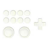 PlayVital Silicone Button Covers and Thumb Grip Set for Nintendo Switch/OLED Joycon/Switch Lite, ABXY Directional Key Button Caps for Nintendo Switch/OLED/Lite with Switch Lite D-Pad Button Cap - Antique Yellow - NJM3002