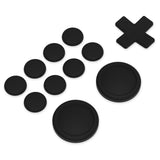 PlayVital Silicone Button Covers and Thumb Grip Set for Nintendo Switch/OLED Joycon/Switch Lite, ABXY Directional Key Button Caps for Nintendo Switch/OLED/Lite with Switch Lite D-Pad Button Cap - Black - NJM3003