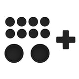 PlayVital Silicone Button Covers and Thumb Grip Set for Nintendo Switch/OLED Joycon/Switch Lite, ABXY Directional Key Button Caps for Nintendo Switch/OLED/Lite with Switch Lite D-Pad Button Cap - Black - NJM3003