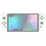 PlayVital Silicone Button Covers and Thumb Grip Set for Nintendo Switch/OLED Joycon/Switch Lite, ABXY Directional Key Button Caps for Nintendo Switch/OLED/Lite with Switch Lite D-Pad Button Cap - Matcha Green - NJM3005