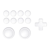 PlayVital Silicone Button Covers and Thumb Grip Set for Nintendo Switch/OLED Joycon/Switch Lite, ABXY Directional Key Button Caps for Nintendo Switch/OLED/Lite with Switch Lite D-Pad Button Cap - White - NJM3004