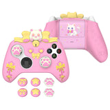 PlayVital Sweetheart Kitty Silicone Cover Compatible with Xbox Series X/S Controller with Thumb Grips and Stickers, Soft Rubber Protector with Anti-Slip Grip for Xbox Core Controller - Pink - XEEX3P001