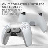PlayVital Upgraded 3D Studded Edition Clear White Silicone Cover Skin for PS5 Controller with 6 Thumb Grips & 2 Stickers, Anti-Slip Shockproof Controller Grip Case - Compatible with Charging Dock - TVAPFP003