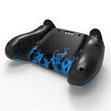 PlayVital for Steam Controller 2 Skin (3-Pack) - Protective Vinyl Decal Sticker Cover for Steam Controller Accessories, No Residue, Scratch-Resistant - Blue Flame - GCASC002