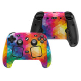 PlayVital for Steam Controller 2 Skin (3-Pack) - Protective Vinyl Decal Sticker Cover for Steam Controller Accessories, No Residue, Scratch-Resistant - Colorful Triangle - GCASC006